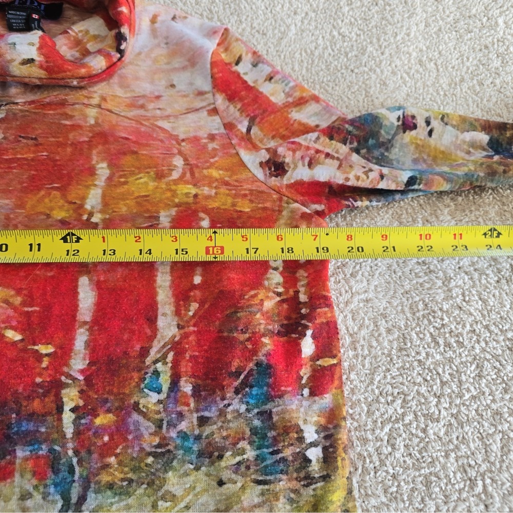 FDJ French Dressing Abstract Wearable Art Autumn Birch Tree Forest Shirt Sz S - Picture 11 of 12